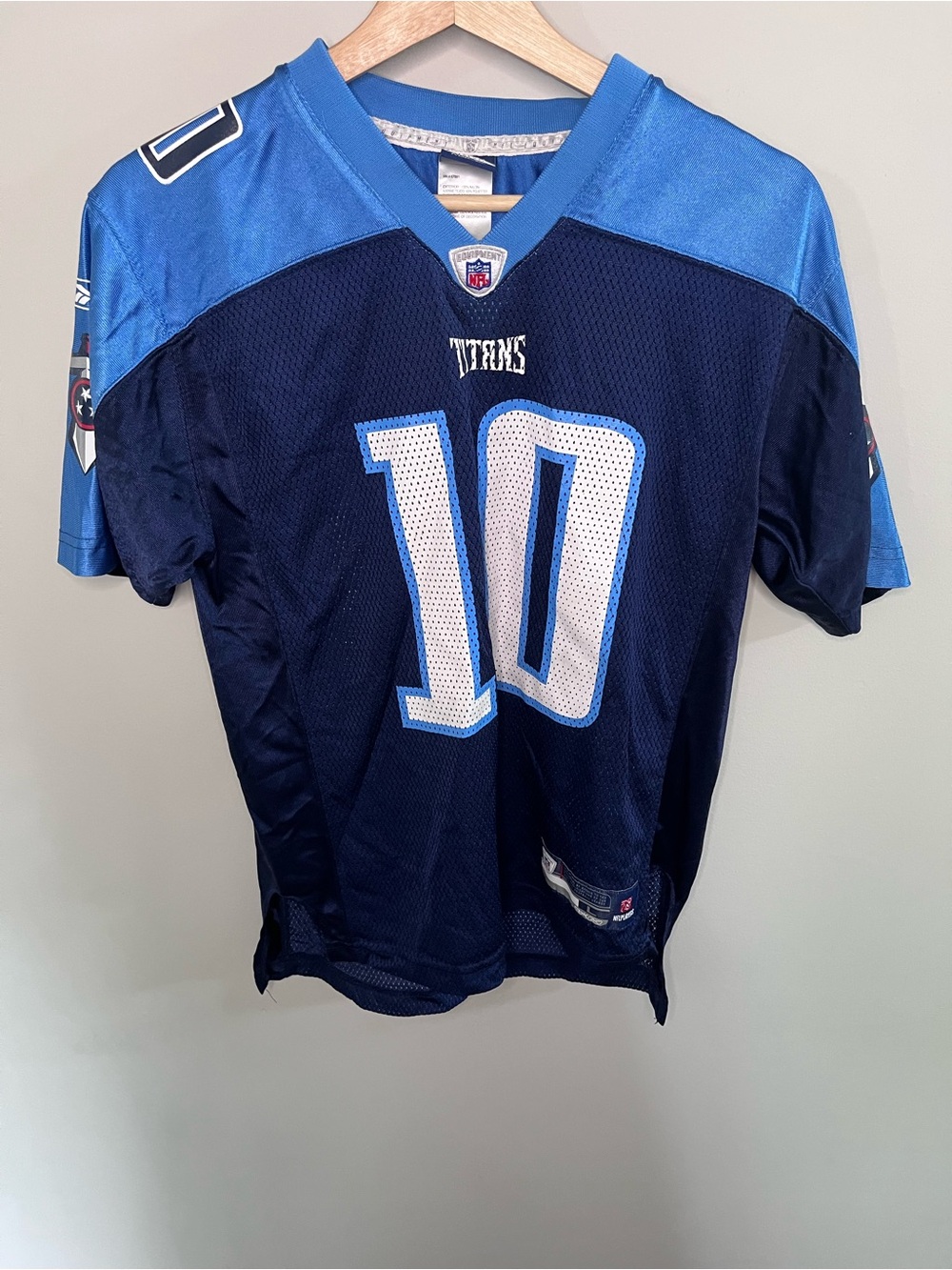 Reebok Vince Young Tennessee‎ Titans NFL Jersey Youth Large Blue 10 Football